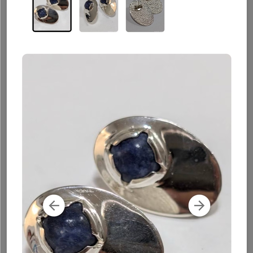 Blue Lapis Lazuli Sterling Silver & Earring​